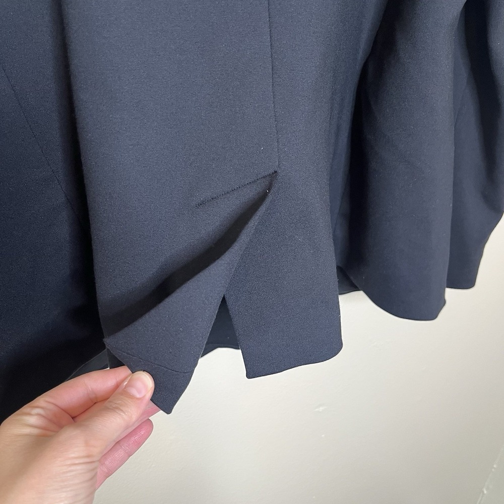 Spanx Jacket 1X Black The Perfect Blazer Ponte One Button Gold Asymmetrical XL - Picture 8 of 13